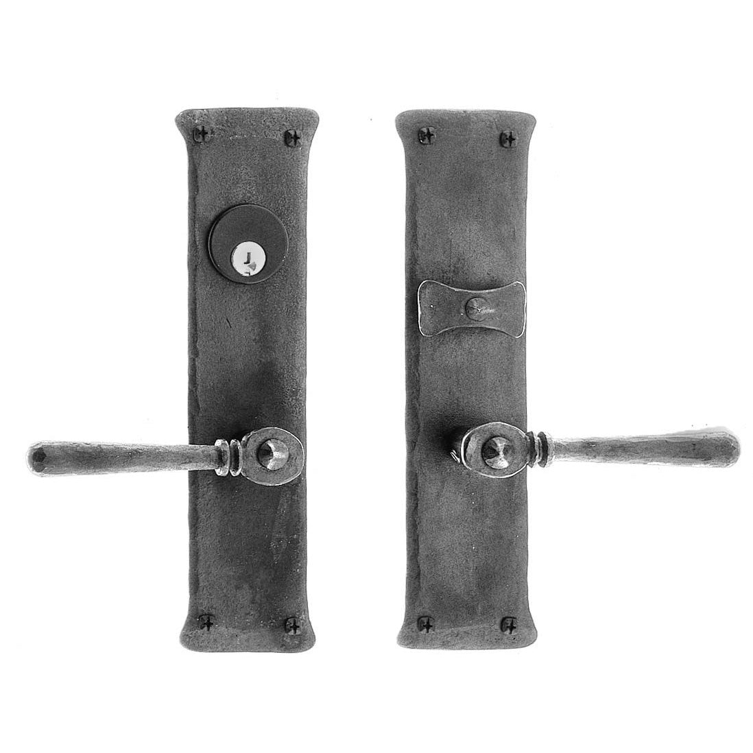 Greenwich Mortise Lock Entrance Set - Double Lever - Forged Iron - Matte Black Finish - Multiple Options Available - Sold as Set