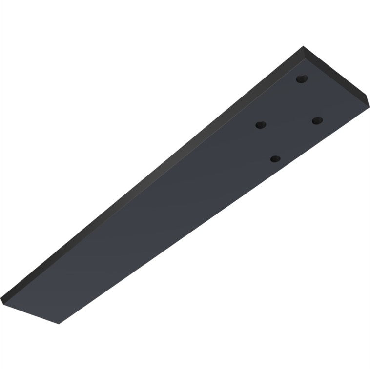 Hidden Floating Heavy Duty Steel Bracket - 2-1/2" Inch Width - Multiple Sizes Available - Black Powder Coat Finish - Sold Individually