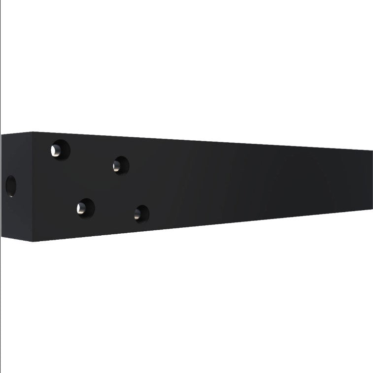 Hidden Floating Heavy Duty Steel Bracket with Flange - 2-1/2" Inch Width x 1-1/2" Inch Height - Multiple Sizes Available - Black Powder Coat Finish - Sold Individually
