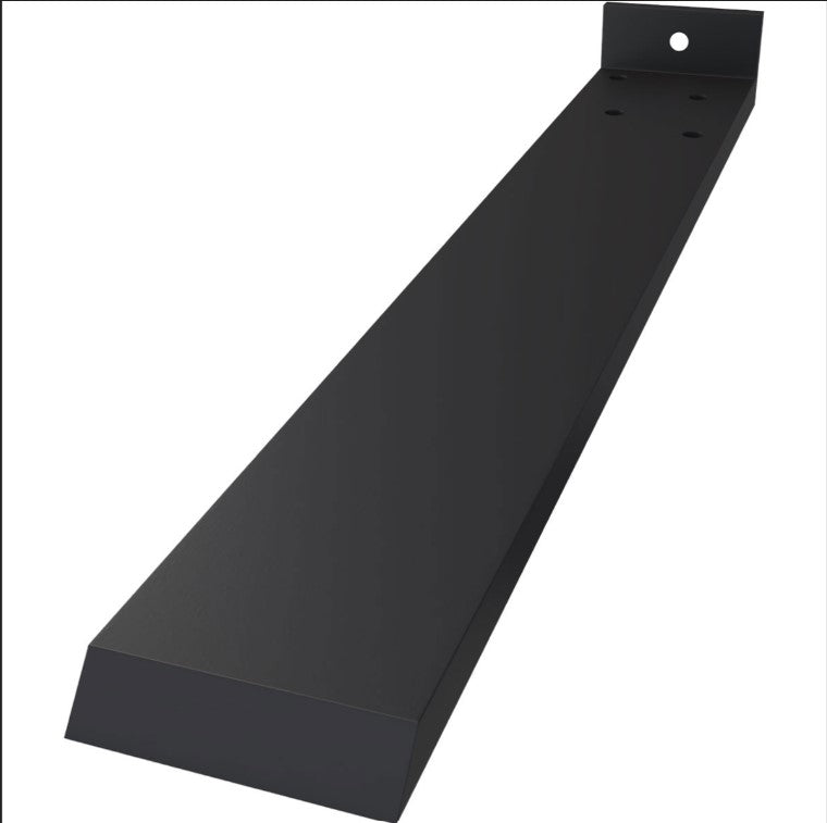 Hidden Floating Heavy Duty Steel Bracket with Flange - 2-1/2" Inch Width x 1-1/2" Inch Height - Multiple Sizes Available - Black Powder Coat Finish - Sold Individually