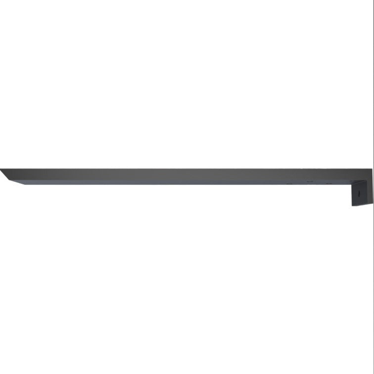 Hidden Floating Heavy Duty Steel Bracket with Flange - 2-1/2" Inch Width x 1-1/2" Inch Height - Multiple Sizes Available - Black Powder Coat Finish - Sold Individually