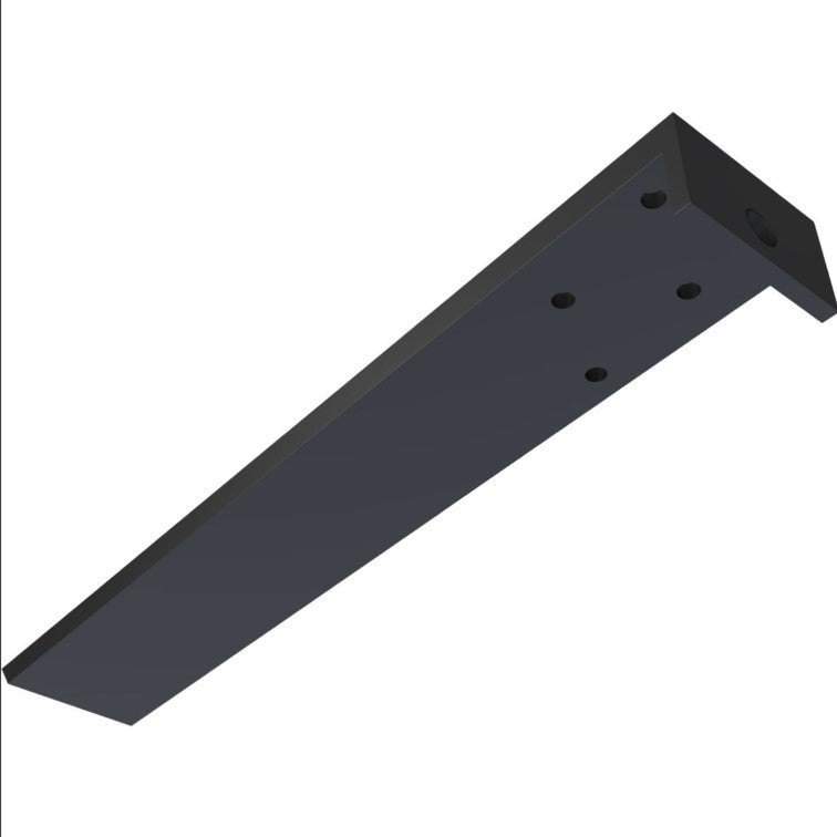 Hidden Floating Heavy Duty Steel Bracket with Flange - 2-1/2" Inch Width x 1-1/2" Inch Height - Multiple Sizes Available - Black Powder Coat Finish - Sold Individually