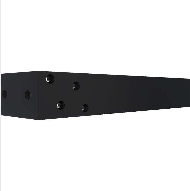 Hidden Support Heavy Duty Steel Bracket with Back Plate - 2-1/2" Inch Width x 4" Inch Height - Multiple Sizes Available - Black Powder Coat Finish - Sold Individually