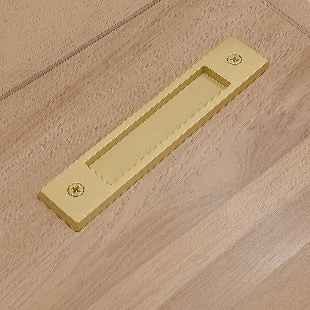 Large Flush Pull Barn Door Handle -Sleek Modern Finger Pull Handle  - "Easy Mount" - Multiple Finishes Available