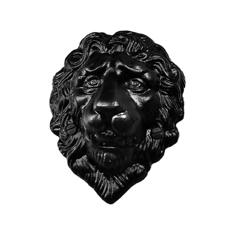 Iron Lion Head Decoration - Black Powder Coat finish - Wild West Hardware