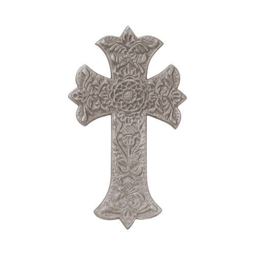 Medieval Cross - Cast Iron - 6-1/2&quot; Inch W x 11&quot; Inch H - Multiple Finishes Available - Sold Individually