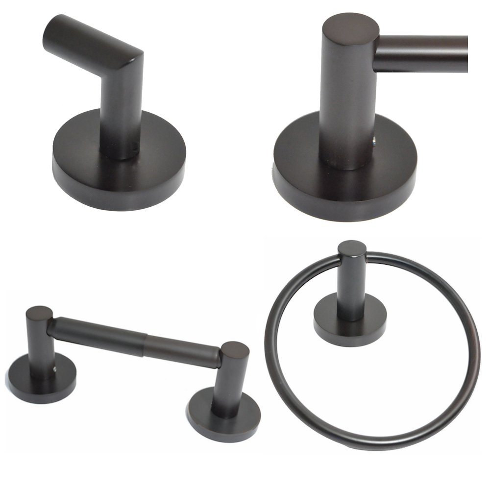 Metro Bathroom Hardware Collection - Oil Rubbed Bronze Finish - Sold as Set