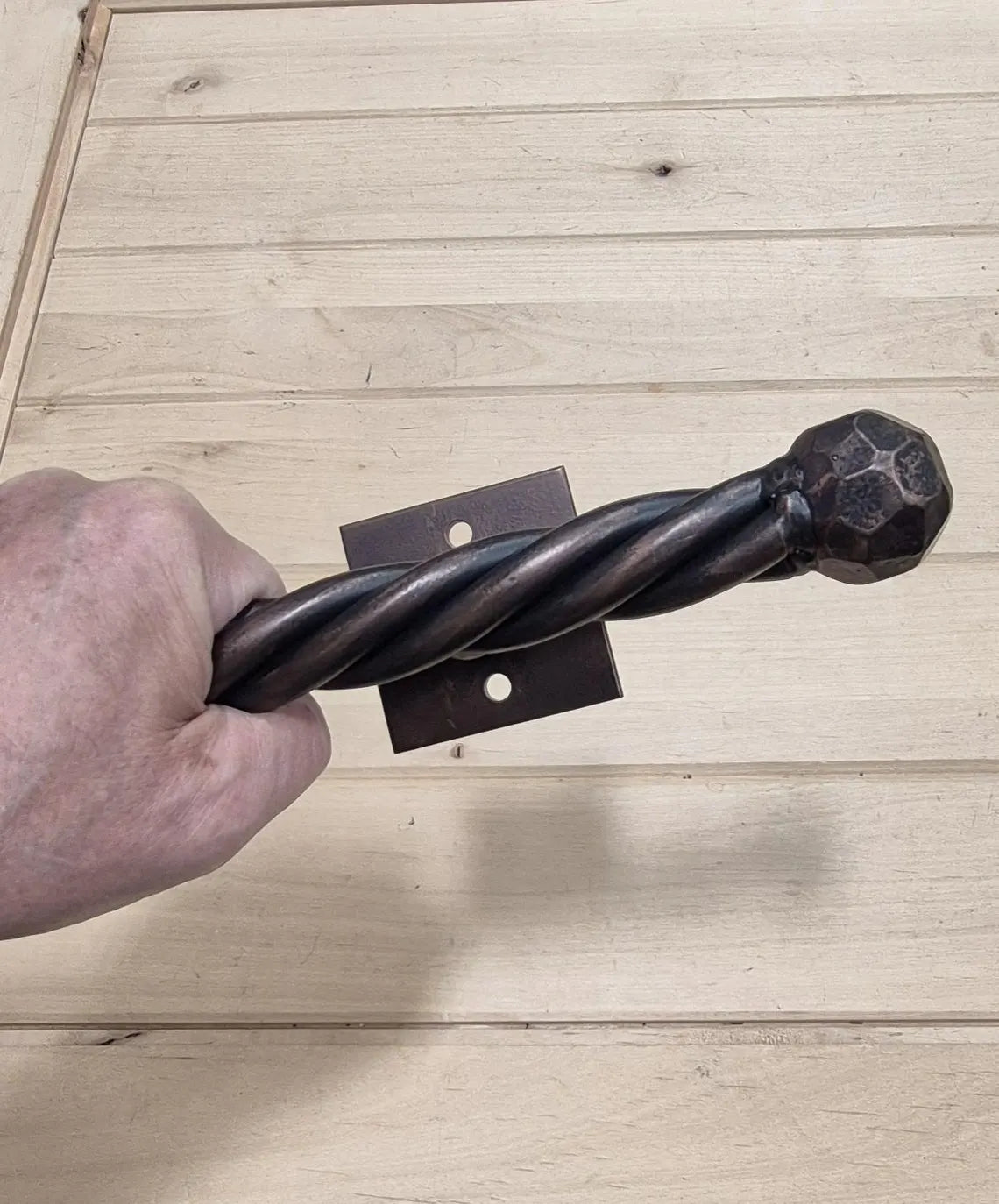 Extra Large Door Pull Barn Door Handle - Twisted Iron Handle - 19 1/2" Inch - Multiple Finishes Available - Sold Individually