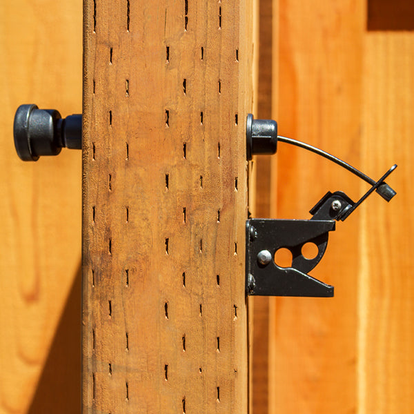 Original Gate Latch Pull - Adjustable for Post 2-1/4" to 5-1/2" - For Wood, Vinyl, and Metal Gates - Black Finish - Sold Individually