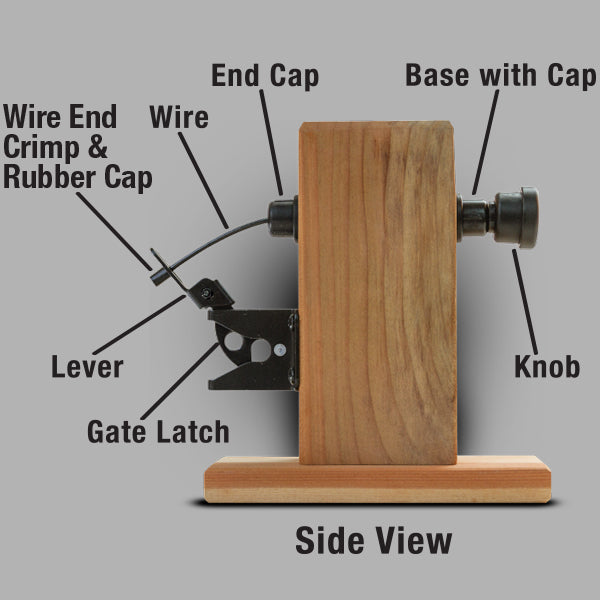 Original Gate Latch Pull - Adjustable for Post 2-1/4" to 5-1/2" - For Wood, Vinyl, and Metal Gates - Black Finish - Sold Individually
