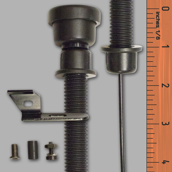 Original Gate Latch Pull - Adjustable for Post 2-1/4" to 5-1/2" - For Wood, Vinyl, and Metal Gates - Black Finish - Sold Individually