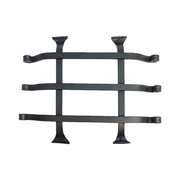 Oversize Flat Bar Curled Tip Speakeasy Grille - 18" x 14-1/4" - 5 Bars - Multiple Finishes Available - Sold Individually