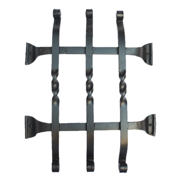 Oversize Twist Curled Tip Speakeasy Grille - 18&quot; x 14-1/4&quot; - 5 Bars - Multiple Finishes Available - Sold Individually