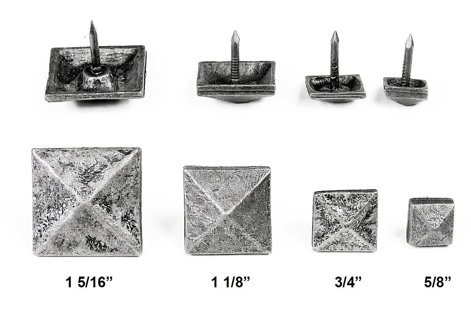 Decorative Nail - Pyramid Shape - Pewter finish clavos