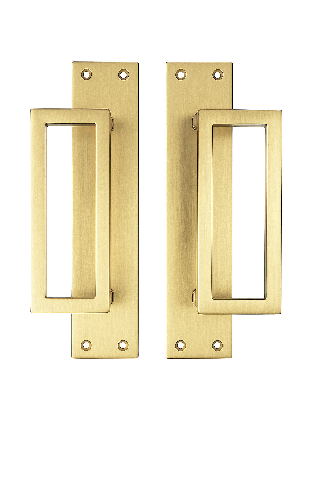 Modern Contemporary Raised Rectangular Door Pulls for Interior or Exterior Doors - sold as pair