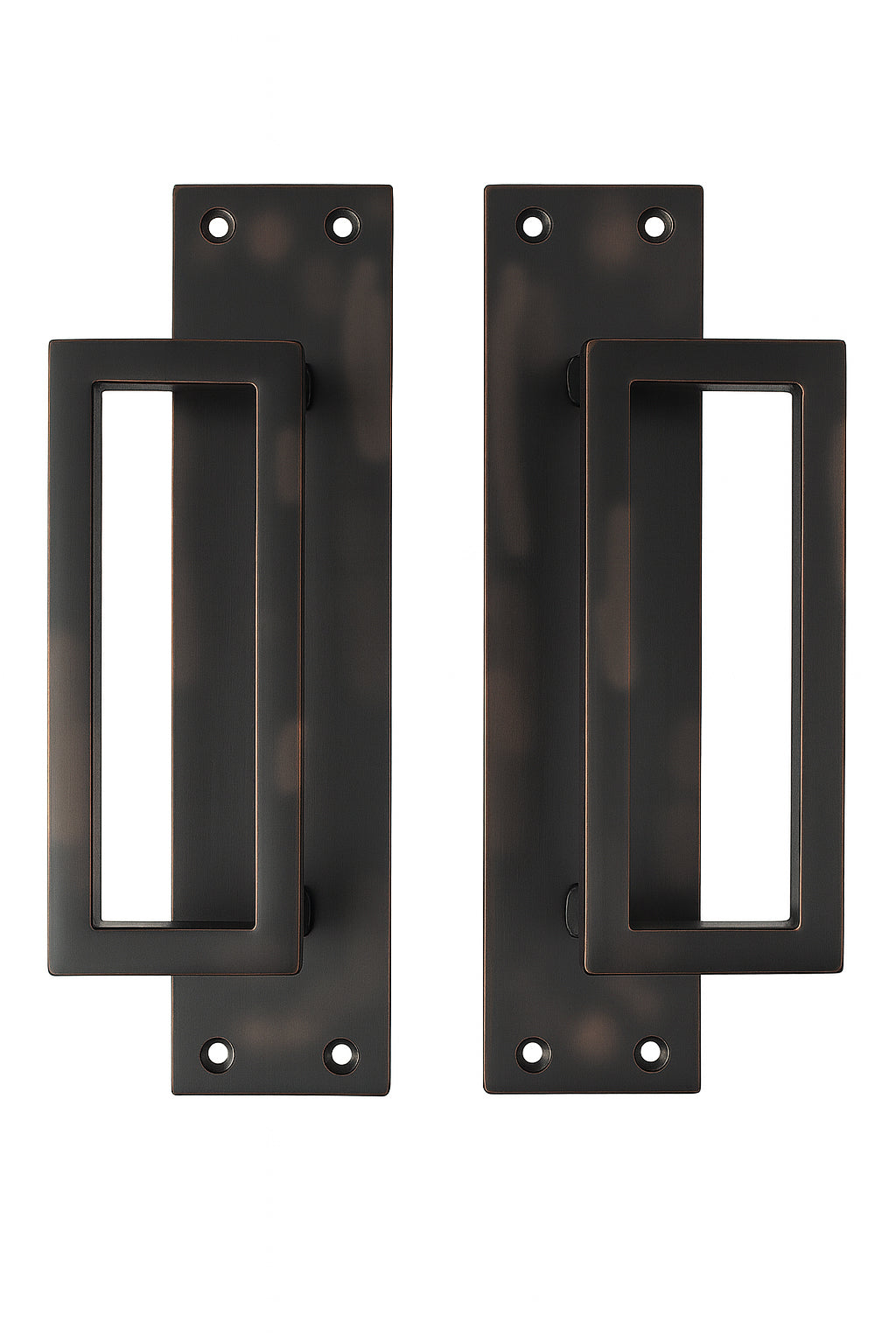 Modern Contemporary Raised Rectangular Door Pulls for Interior or Exterior Doors - sold as pair