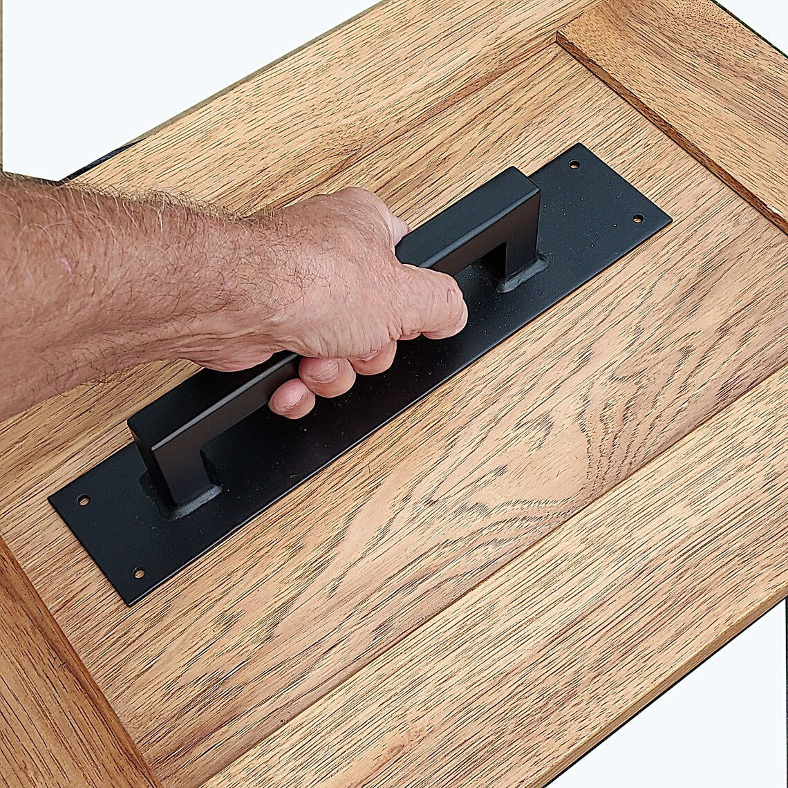 Distressed Rectangular Pull - 13" Inch - Multiple Finishes Available - Sold Individually
