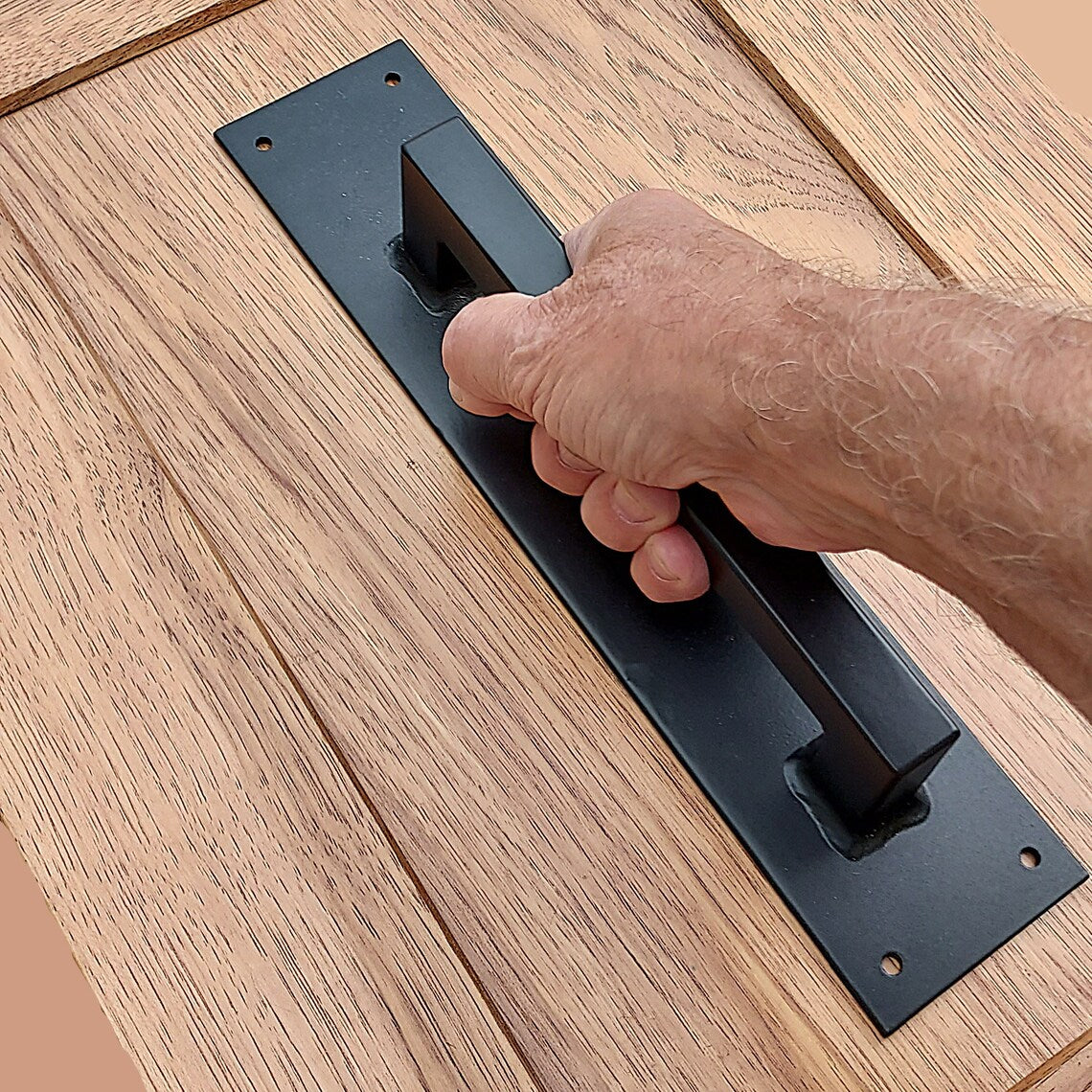 Distressed Rectangular Pull - 13" Inch - Multiple Finishes Available - Sold Individually