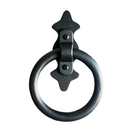 Ring Pull with Deco Plate - 4" Inch - Multiple Finishes Available - Sold Individually