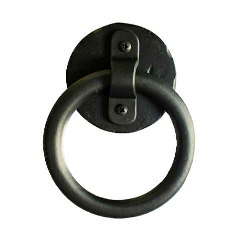 Ring Pull with Round Plate - 4" Inch - Multiple Finishes Available - Sold Individually