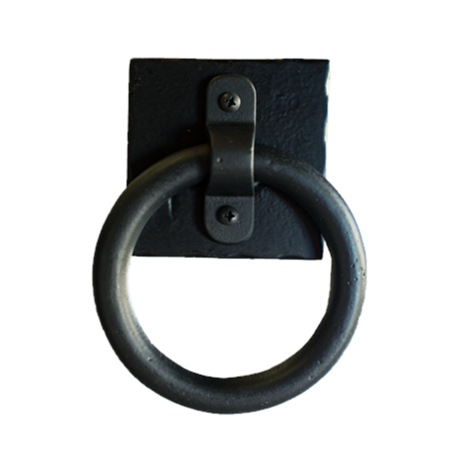 Ring Pull with Square Plate - 4" Inch - Multiple Finishes Available - Sold Individually