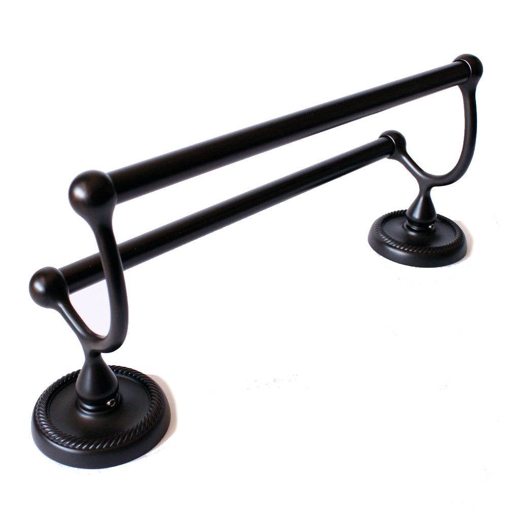 Riverside Double Towel Bar - 24&quot; Inch - Oil Rubbed Bronze - Sold Individually