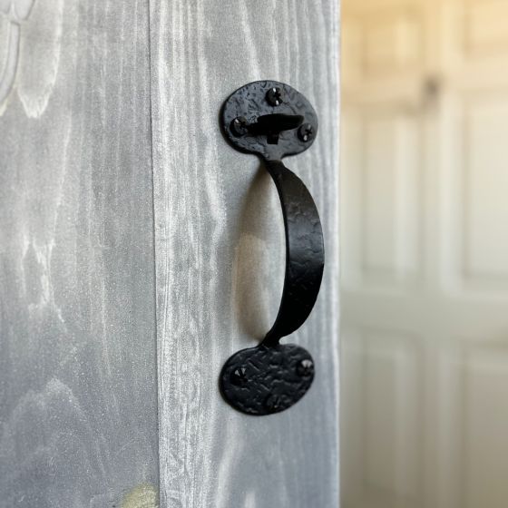 Rough Bean Thumb Latch Set - Matte Black Finish - Sold as Set