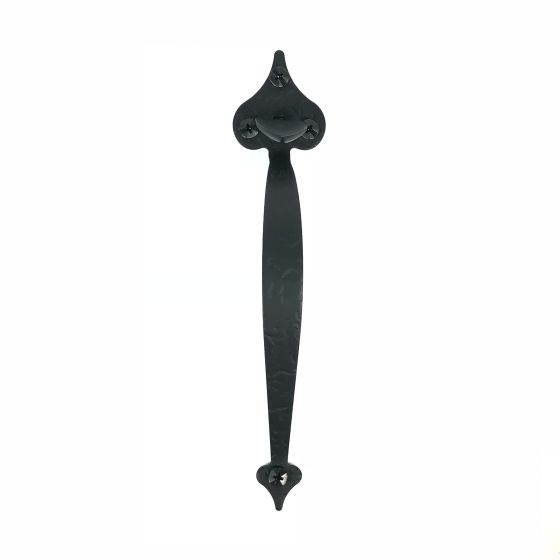 Rough Small Heart Thumb Latch Set - Matte Black Finish - Sold as Set