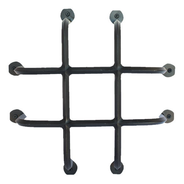 Round Bar Flat Tip Speakeasy Grille - 13-1/2" x 13-1/2" - 4 Bars - Multiple Finishes Available - Sold Individually