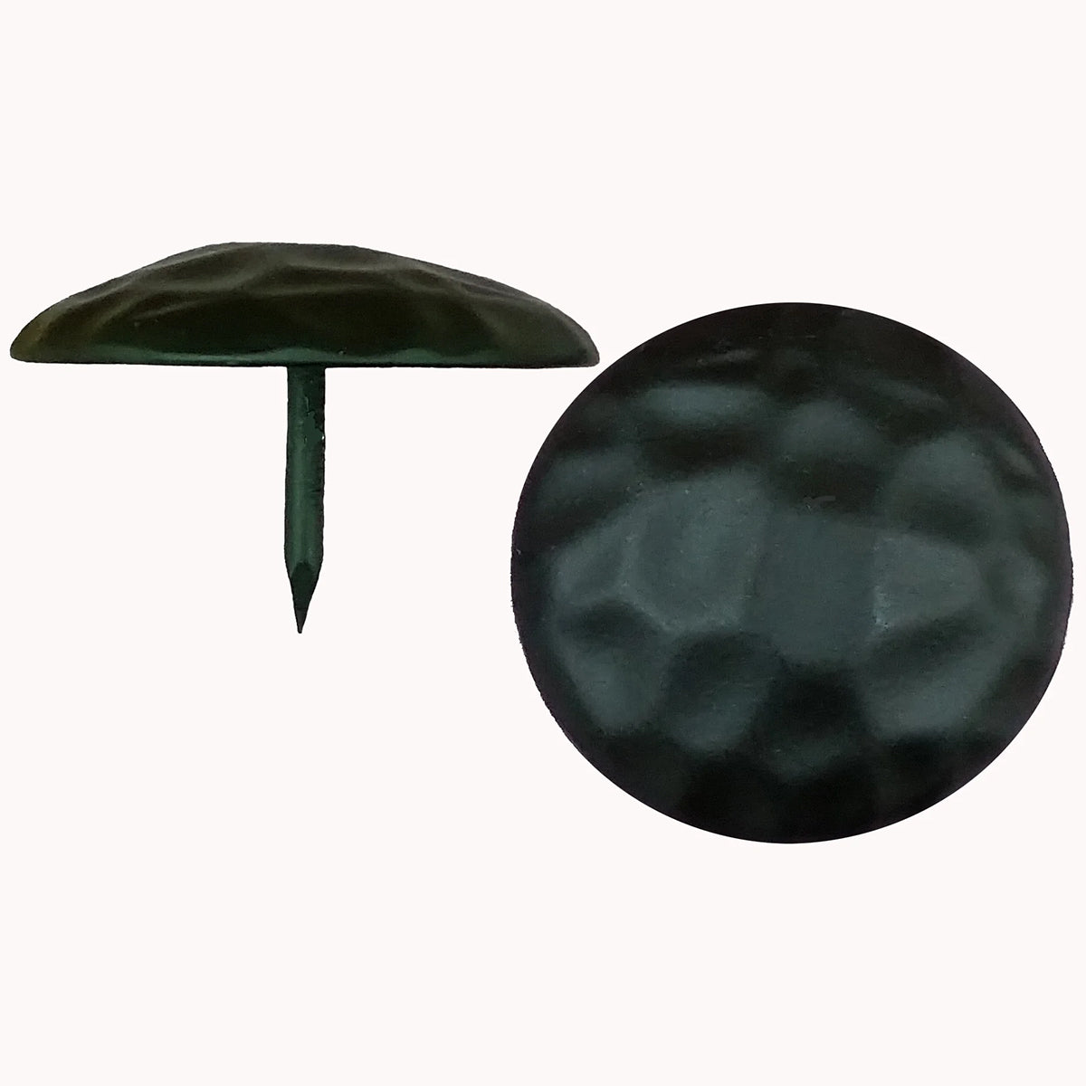 Clavos, Round, Hammered - Distressed, Premium Grade, 1 1/2 Inch Diameter, Matte Black Finish, (Special Multi-Pack Sale) - Wild West Hardwar