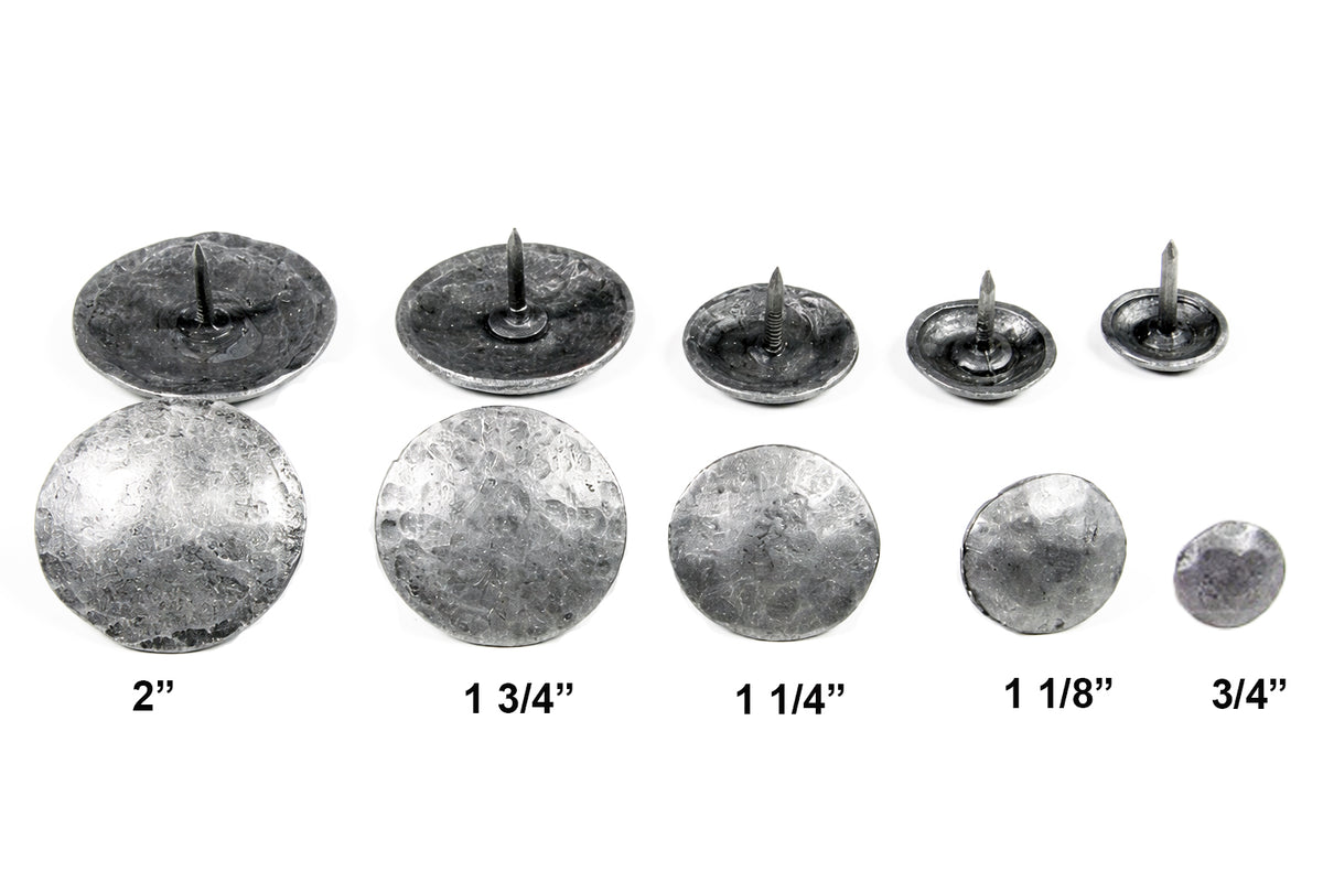 Decorative Nails,  Round Hammered Effect,  Pewter finish