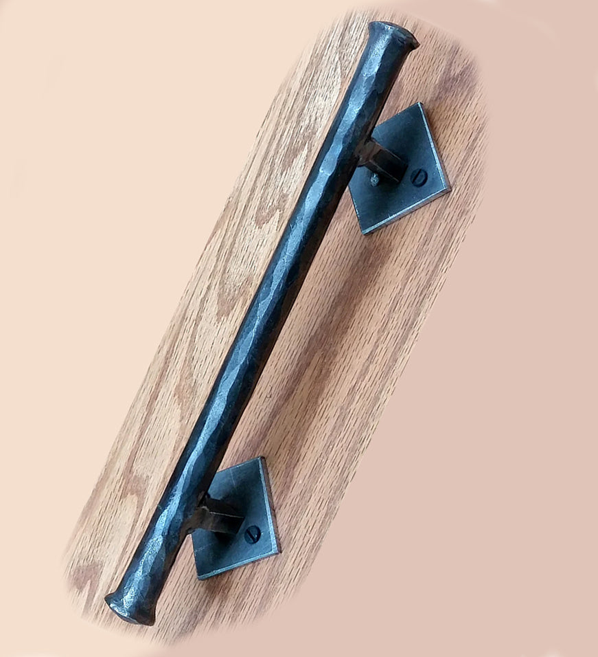 Barn Door Handle - Door Pull - Round Bar Distressed - 3/4" Dia. (NEW ITEM) - Wild West Hardware