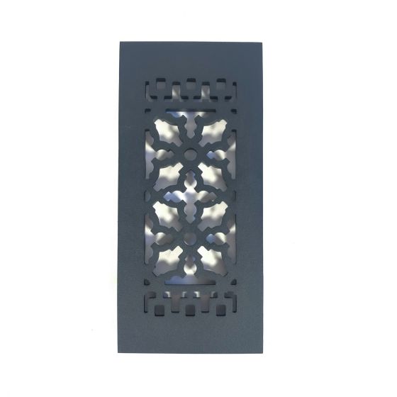 Rustic Registers Vent Covers - Cast Iron Grilles - Multiple Sizes Available - Matte Black Finish - Sold Individually