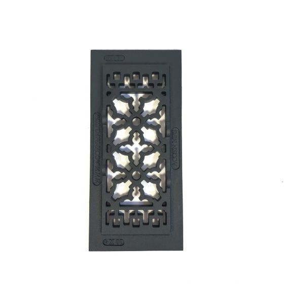 Rustic Registers Vent Covers - Cast Iron Grilles - Multiple Sizes Available - Matte Black Finish - Sold Individually