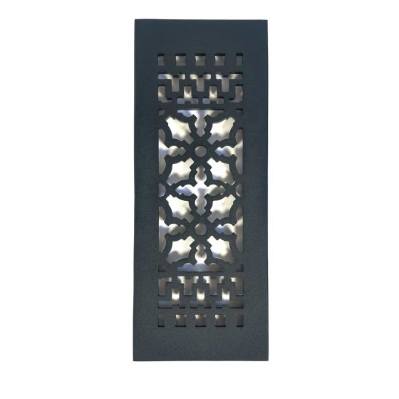 Rustic Registers Vent Covers - Cast Iron Grilles - Multiple Sizes Available - Matte Black Finish - Sold Individually