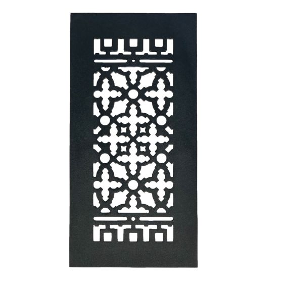 Rustic Registers Vent Covers - Cast Iron Grilles - Multiple Sizes Available - Matte Black Finish - Sold Individually