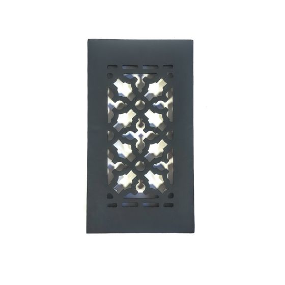 Rustic Registers Vent Covers - Cast Iron Grilles - Multiple Sizes Available - Matte Black Finish - Sold Individually