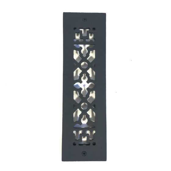 Rustic Registers Vent Covers - Cast Iron Grilles with Screw Holes - Multiple Sizes Available - Matte Black Finish - Sold Individually