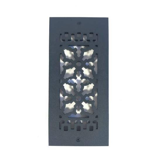 Rustic Registers Vent Covers - Cast Iron Grilles with Screw Holes - Multiple Sizes Available - Matte Black Finish - Sold Individually