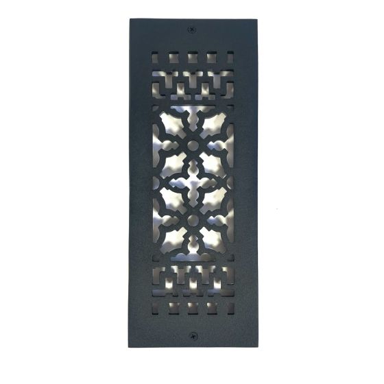 Rustic Registers Vent Covers - Cast Iron Grilles with Screw Holes - Multiple Sizes Available - Matte Black Finish - Sold Individually