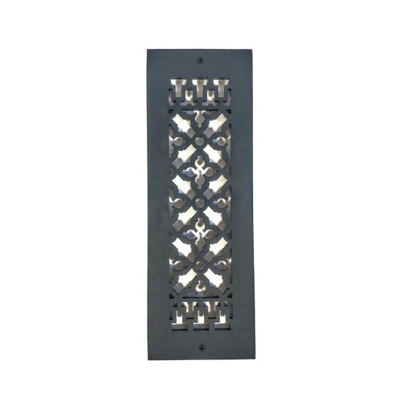 Rustic Registers Vent Covers - Cast Iron Grilles with Screw Holes - Multiple Sizes Available - Matte Black Finish - Sold Individually