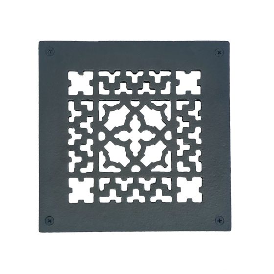 Rustic Registers Vent Covers - Cast Iron Grilles with Screw Holes - Multiple Sizes Available - Matte Black Finish - Sold Individually