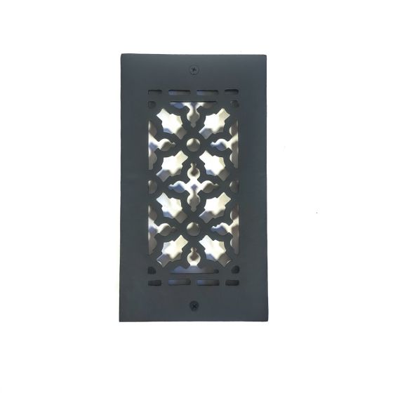 Rustic Registers Vent Covers - Cast Iron Grilles with Screw Holes - Multiple Sizes Available - Matte Black Finish - Sold Individually