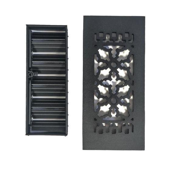 Rustic Registers Vent Covers - Cast Iron Register & Grille - Multiple Sizes Available - Matte Black Finish - Sold Individually