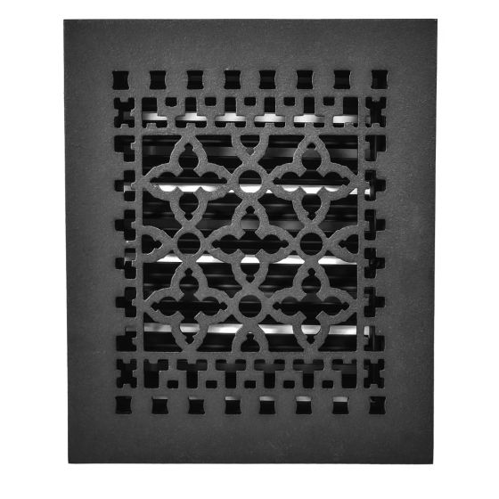 Rustic Registers Vent Covers - Cast Iron Register &amp; Grille - Multiple Sizes Available - Matte Black Finish - Sold Individually