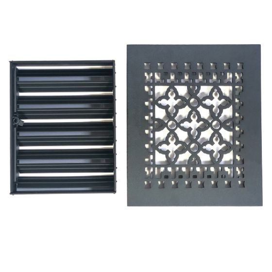 Rustic Registers Vent Covers - Cast Iron Register &amp; Grille - Multiple Sizes Available - Matte Black Finish - Sold Individually