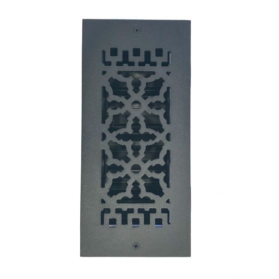 Rustic Registers Vent Covers - Cast Iron Register & Grille with Screw Holes - Multiple Sizes Available - Matte Black Finish - Sold Individually