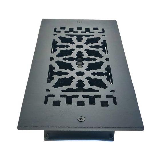 Rustic Registers Vent Covers - Cast Iron Register & Grille with Screw Holes - Multiple Sizes Available - Matte Black Finish - Sold Individually