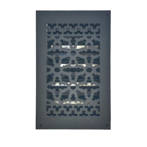 Rustic Registers Vent Covers - Cast Iron Register & Grille with Screw Holes - Multiple Sizes Available - Matte Black Finish - Sold Individually