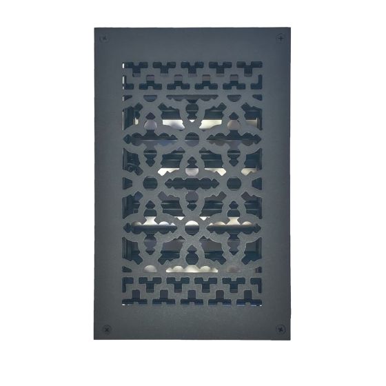 Rustic Registers Vent Covers - Cast Iron Register &amp; Grille with Screw Holes - Multiple Sizes Available - Matte Black Finish - Sold Individually